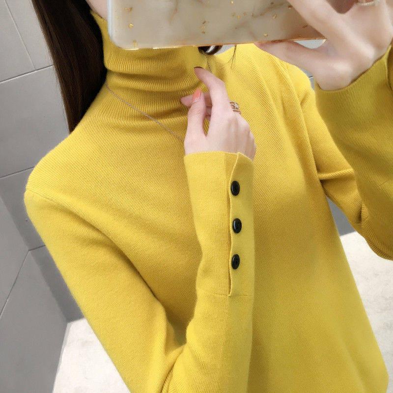 Pofulove Winter Thick Turtleneck Sweater Women Autumn Large Size Sweaters Women's Bottoming Shirt