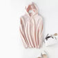 Autumn and Winter New Knit Sweater Women's Head Loose Bottom Solid Color Long-sleeved Hoodie