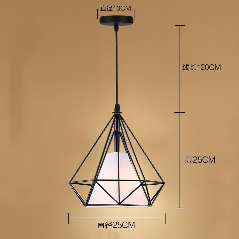 Vintage Nordic Industrial Pendant Light Fixture Hanging Iron Lampshade Chandelier Home Loft Bar