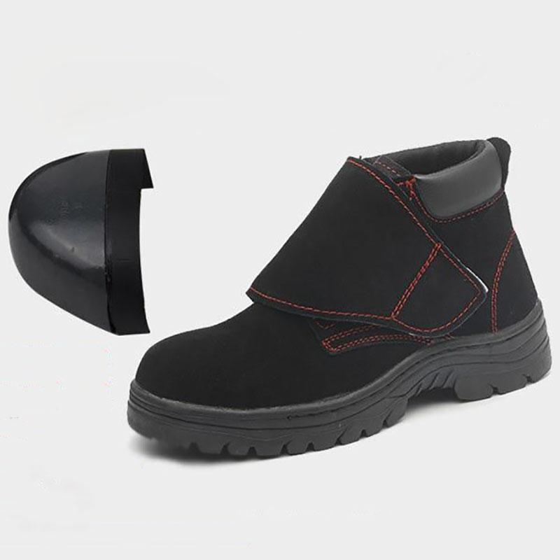 Summer High-cut Labor Insurance Shoes Anti-smashing and Anti-piercing Safety Shoes Suede Leather Steel Toe Cap Wear-resistant Safety Shoes