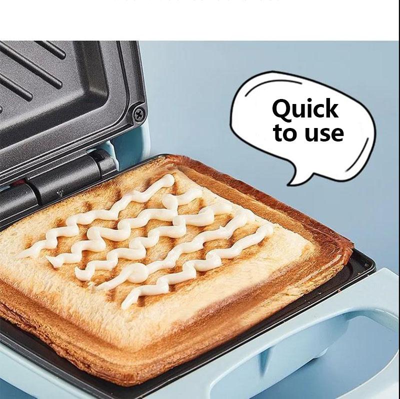 520W Mini Sandwich Making Machine Bread Maker Barbecue Machine Kitchen Supplies for Breakfast and Afternoon Tea