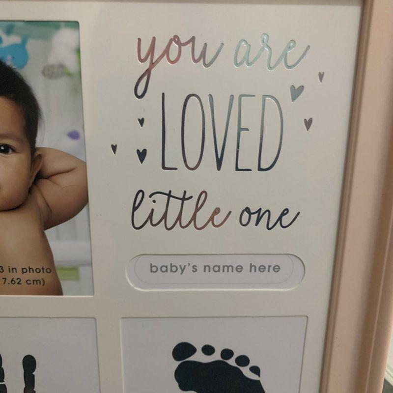 900C Newborn Hand and Foot Print Ornaments 12 Months Photo Frame with Craft Ink Pad Home Decoration Baby Kids Birthday Gift
