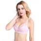 Ultra-thin Bra No Sponge Thin Underwear Gather Big Breasts Show Small Size Ladies No Rim Lace Bra Sexy Cute Light and Breathable