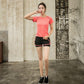 Summer Yoga Wear Short-sleeved Single Top Women's Quick-drying Sexy Running Sports Fitness Clothes for Beginners Running Sweat-absorbent Sportswear