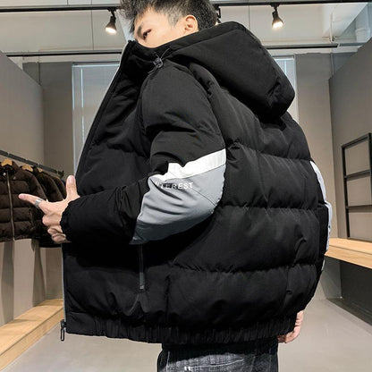 Winter Men's Cotton-padded Jacket Trend Short Youth Cotton-padded Jacket Thickened Large Size Jacket Handsome Down Padded Jacket