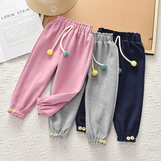Girls Spring and Autumn Carrot Pants Loose Casual Pants Bloomers Trousers Outer Wear Pants Sports Pants