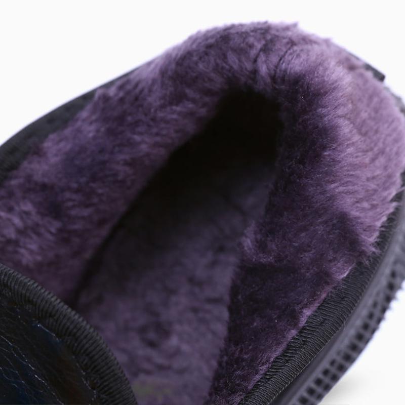 Men's Cotton Shoes Thick Boots Men's Shoes Winter Casual Leather Shoes High-top Plus Cashmere Warm Business Shoes