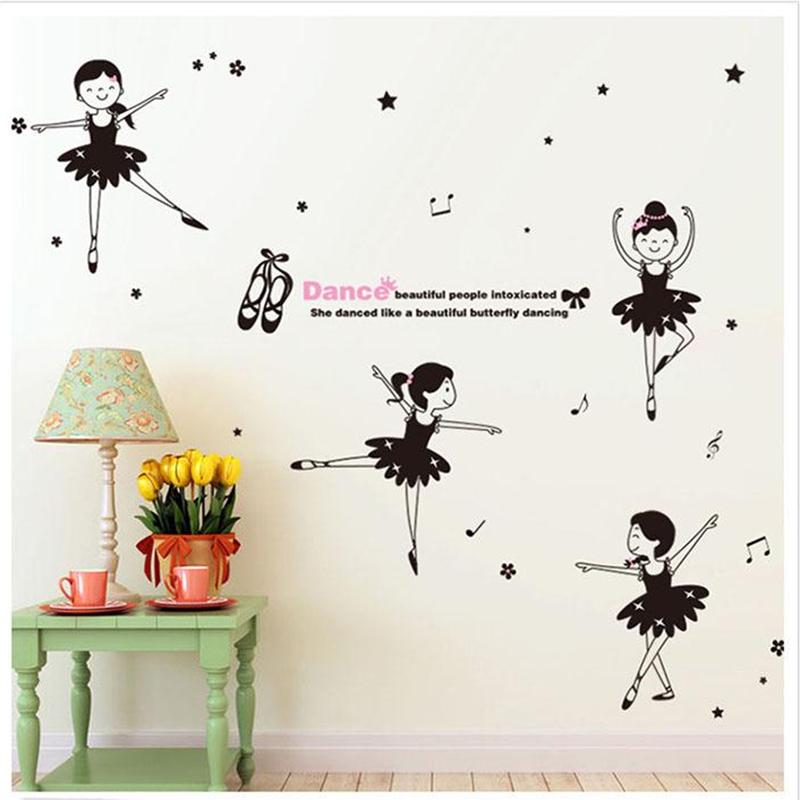 Cute Dancing Girl Child Room Decoration Pvc