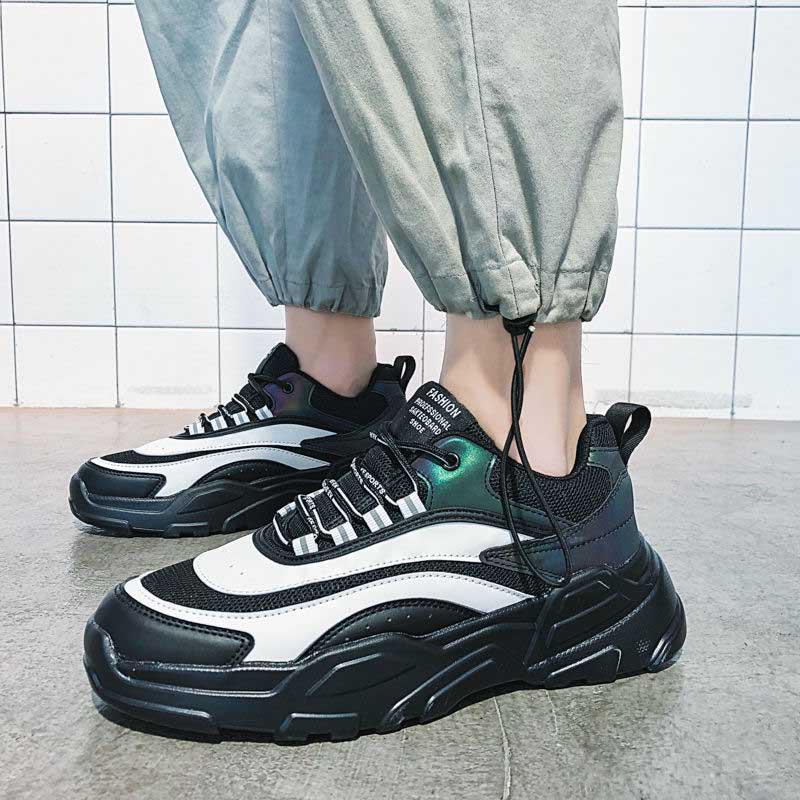 Plus Size39-44 Men Low-top Sneakers Luminous Running Basketball Shoes Breathable Lightweight Non-slip Sock Shoes Wear-resistant Deodorant Skate Shoes