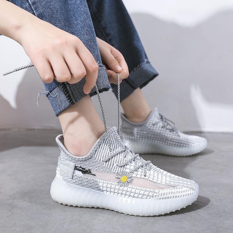 Female student casual mesh breathable sneakers summer ins flying shoes comfortable mesh shoes