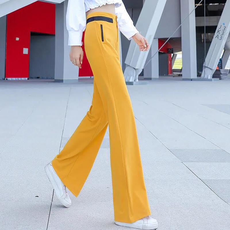 Girls Pants Fashion High Waist Suit Wide Leg Pants Spring and Summer Loose and Thin Drape Straight-leg Pants Thin Section