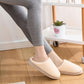 Cotton Slippers for Men and Women with Bag and Winter Home Warm Indoor Non-slip Fur Slippers