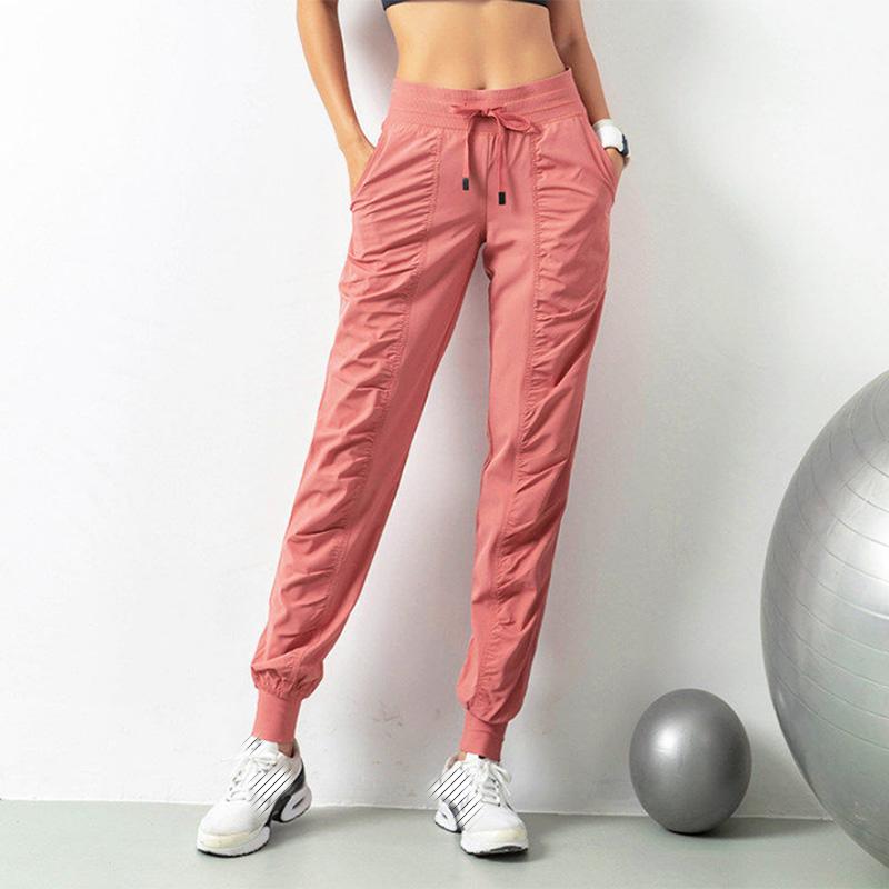 High Waist Slim Sports Trousers Women's New Closed-mouth Tight-fitting Loose Quick-drying Casual Pants Fitness Clothes Running Pants Breathable