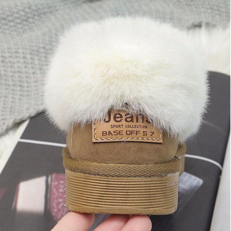 Snow Boots Women Winter Plus Velvet Padded Non-slip One-step Short Tube Cute Bread Shoes Warm Cotton Shoes