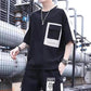 Men's Casual Loose Printing Sports Large Size Round Neck Shirt Summer Wild T-shirt Pen Breathable Top