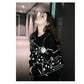 Couple Sweater Winter Cute Star Print O-neck Loose Knitwear Retro Unisex Pullover Jumper