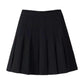 Pleated Skirt Women's Summer College Style High Waist A-line Skirt All-match Short Black Skirt
