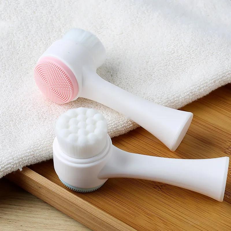 Washing Brush Manual Soft Hair Cleaning Brush To Remove Blackheads and Greasy Exfoliating Facial Cleansing Brush Washing Face Brush Instrument