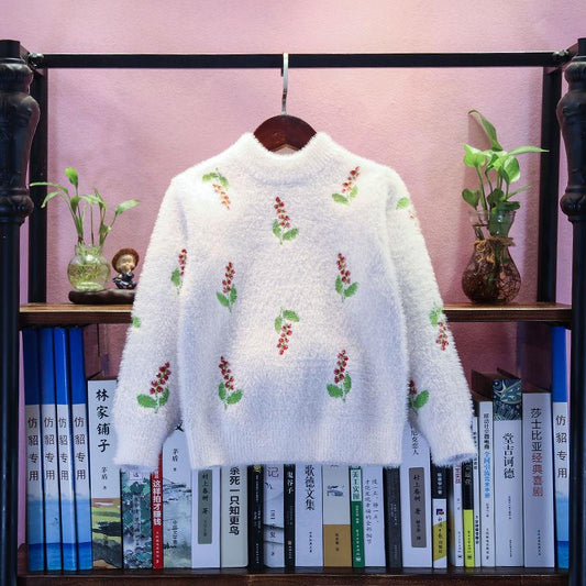 Autumn and Winter Children's Sweater Slim Round Neck Long-sleeved Sweater Thick Fashion Baby Jacket