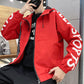 Loose Blouse Jacket Autumn and Winter Men's Casual Jacket Solid Color Hooded Sports Jacket