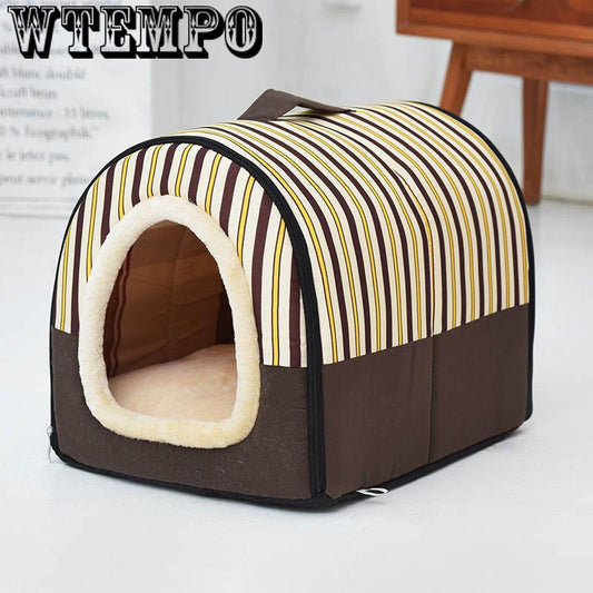 Dog Beds Double Pet House Brown Dog Room Cat Beds Dog Cushion Luxury Pet Products