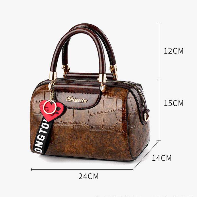 Retro Crocodile Pattern One-shoulder Handbag Ancient Door European Version Fashion Trend Portable Diagonal Bag