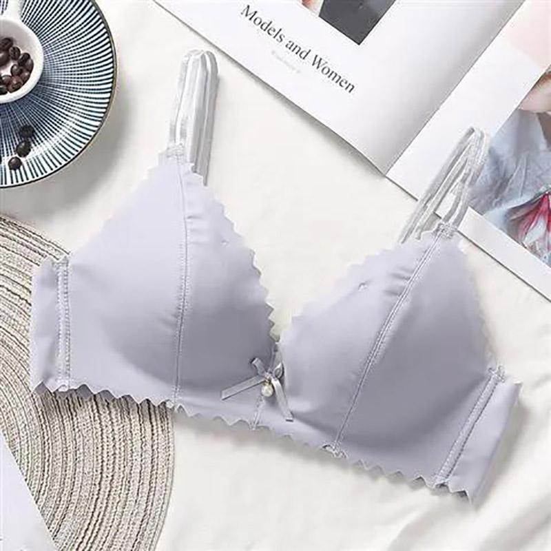 Thin Ice Silk Sexy Skin-Friendly Gathering No Steel Rings Receiving Secondary Breast Ladies Underwear Bra