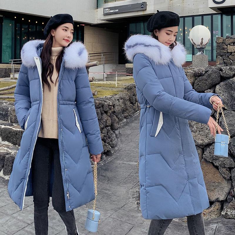 Middle and Long Student's Korean Loose Waist Cotton Padded Clothes Cotton Padded Jacket Slim Multicolor Bread Clothes