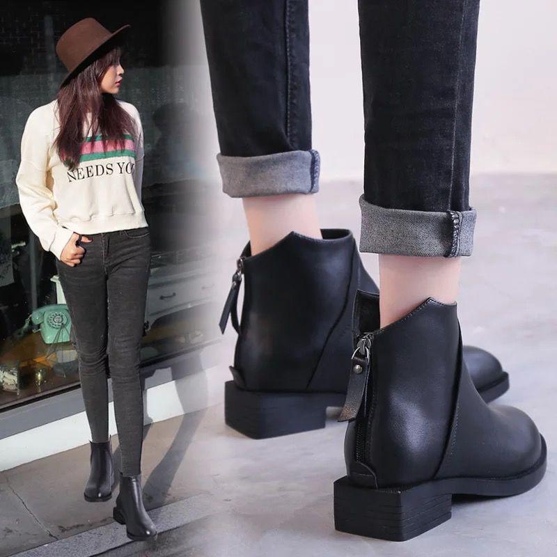 Womens Ankle Boots Femmes Low Heels Booties Women Casual Shoes Women Ladies Autumn Winter Shoes