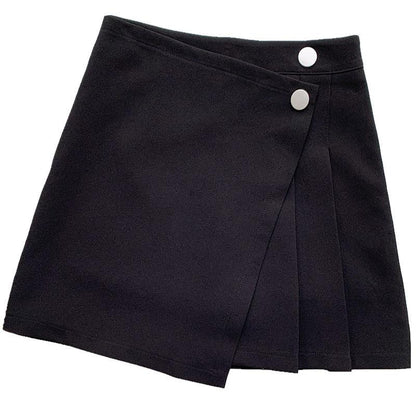 Irregular Split Fork Women Sexy Tight A-line High Waist Short Skirt  Zipper Home Office  Club Casual