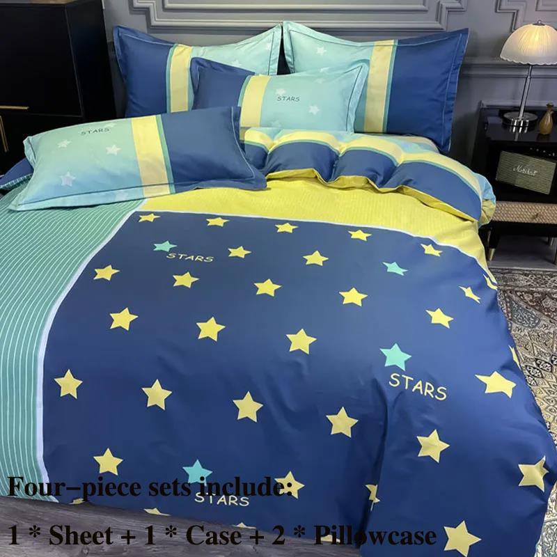 Pure Cotton Four-piece Bed Supplies Light Luxury High-grade Loaded Pillowcase Single Set 1.5 Meters 1.8 Meters Bed Supplies