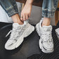 Functional Wind White Black Shoes Sports Casual Daddy Shoes Men's Super Fire Wild Pure Color Simple Couple Shoes