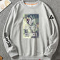 French Big Cock Sweater Men's Autumn Round Neck Loose Casual Plus Velvet Thick Sweatershirts