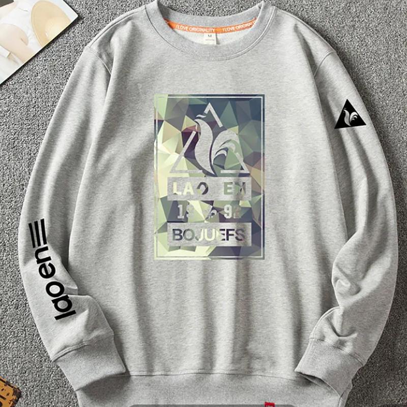 French Big Cock Sweater Men's Autumn Round Neck Loose Casual Plus Velvet Thick Sweatershirts