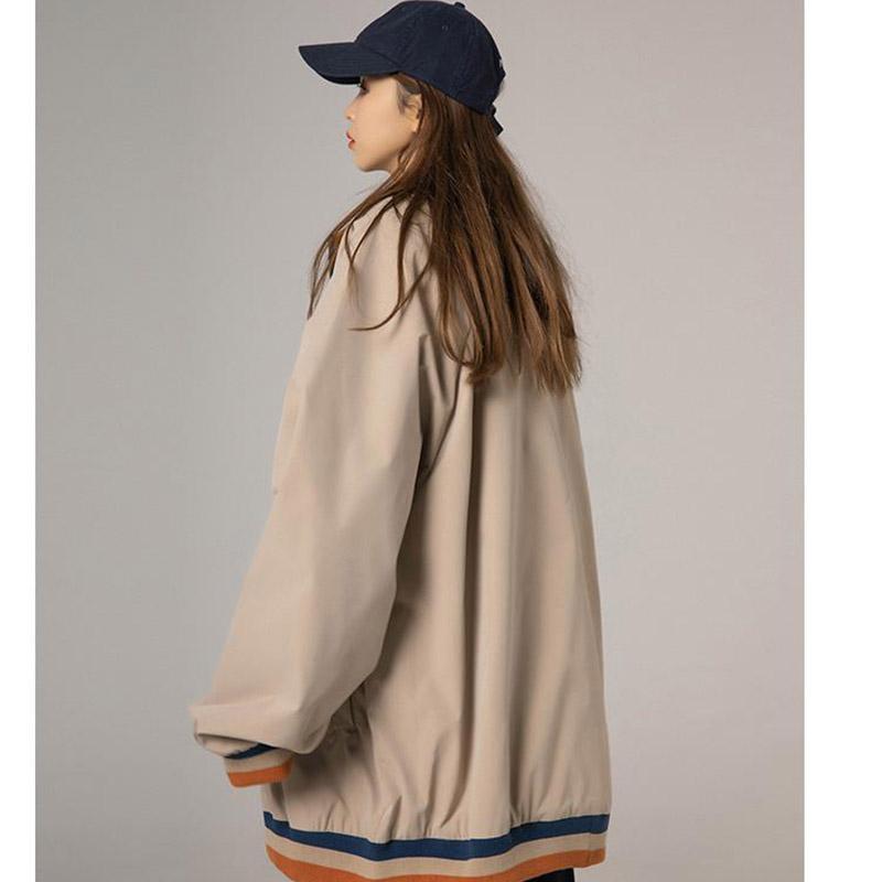 Autumn and Winter Lazy Retro Loose All-match Baseball Uniform Jacket Women