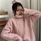 Women's Pullover Sweater Loose Bottoming Sweater Wear Outside Lazy Style All-match Knitted Top