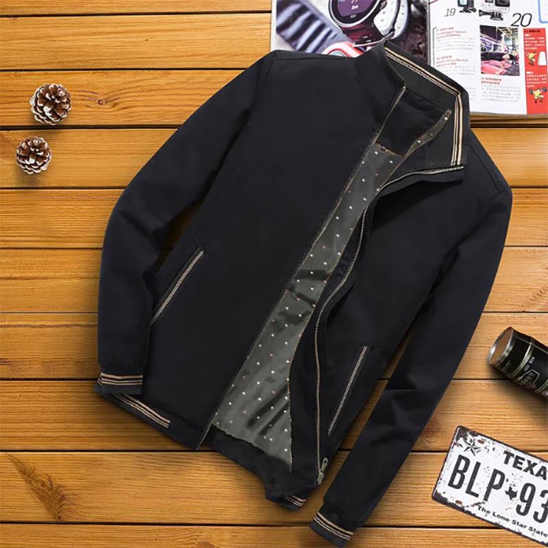 Pure Cotton Men's Thick Jacket Autumn and Winter Korean Casual Thin Jacket Tooling Father Jacket