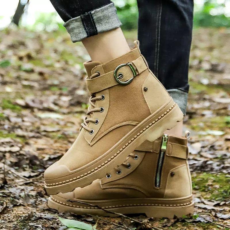 Boots Men's Martin Genuine Leather Shoes Motorcycle Men Ankle Boot Autumn Men Winter Warm Shoes