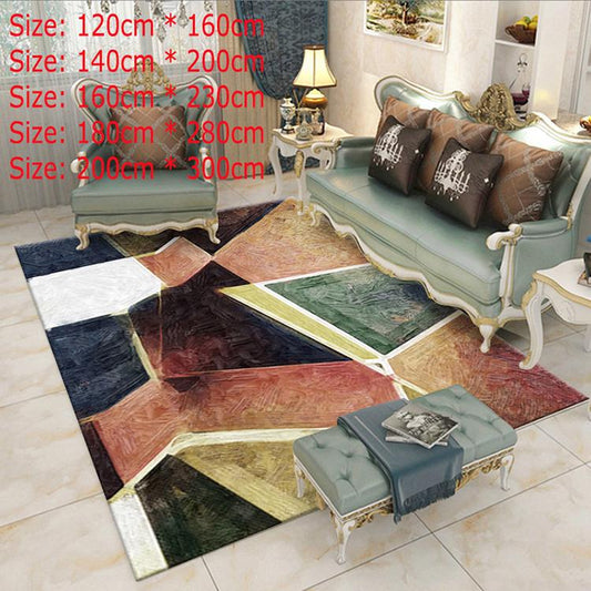 Geometric Carpets For Living Room Home Decor Bedroom Carpet Modern Soft Floor Mat Sofa Area Rugs