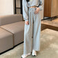 Girls Large Size Sports Pants Fat Ladies Loose High Waist Drape Casual Footwear Anti-mosquito Wide Leg Pants