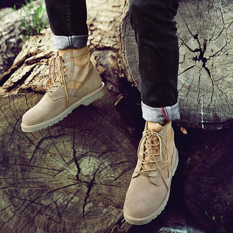 Mens Boots Winter Boots British Martin Boots Retro Chelsea Boots Ankle Boots Men's Tooling Shoes