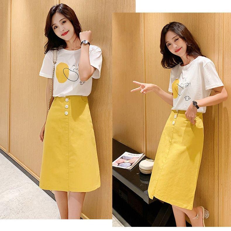 Fashion Skirt Summer Women Skirt Cotton Single-breasted Green Skirt Plus Size Casual Skirts Pocket Sexy Skirts Women