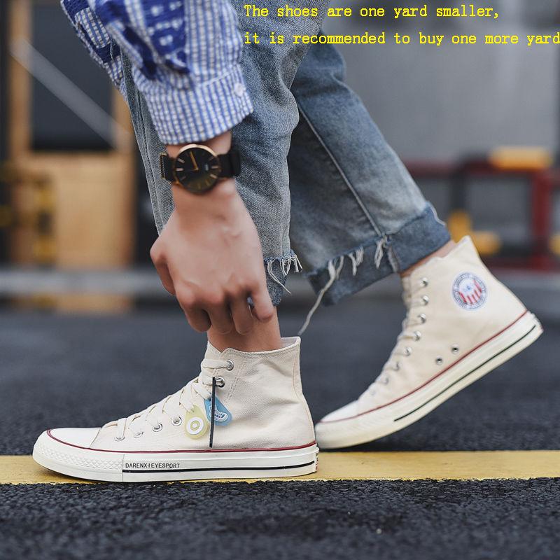 Men Canvas Fashion Brand Casual Shoes Flat for Men Comfortable Lace Up Zapatos Sapatos Youth  Sneakers