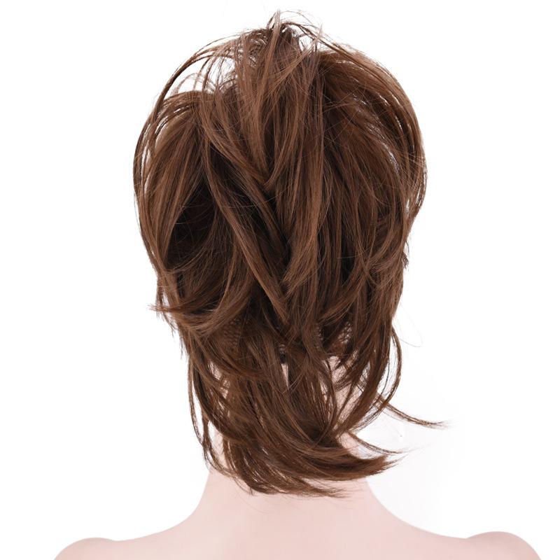 Synthetic Hair Buns Scrunchy Chignon Elastic Wavy Scrunchies Wrap for Ponytail Extensions for Girl
