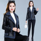 Winter Women's Leather Fashion Fur Coat Lamb Fur Coat Plus Velvet Thick Short Large Size Leather Coat