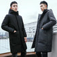 Down Jacket Men's Men's Trend Over The Knee Thick Winter Simple Casual High-end Mid-length Jacket
