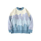 Autumn and Winter Thick Round Neck Sweater Men's Loose Jacket  Warm and Comfortable Knitted Sweater Clothes