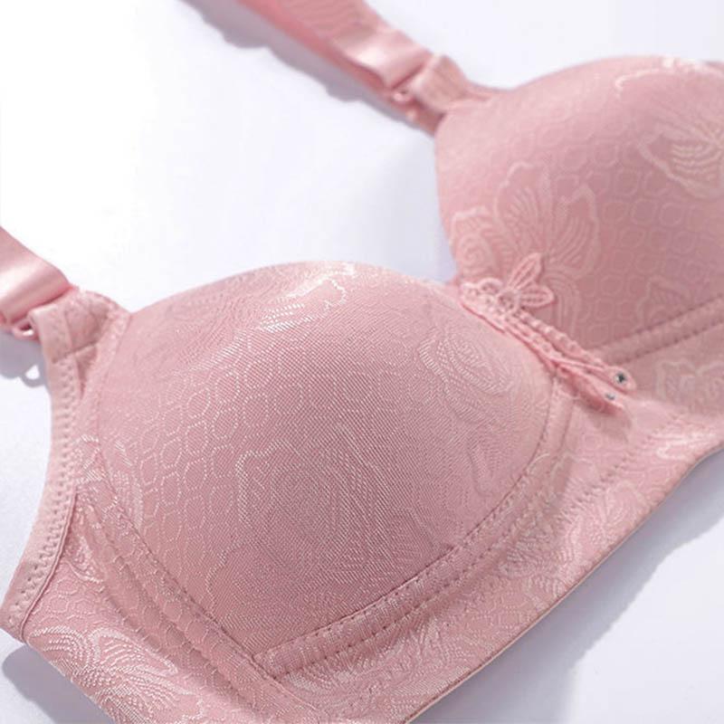 Women Large Size Thin Section Breathable Gathering No Steel Ring No Restraint Comfortable Bra Anti-sagging Breast Bra