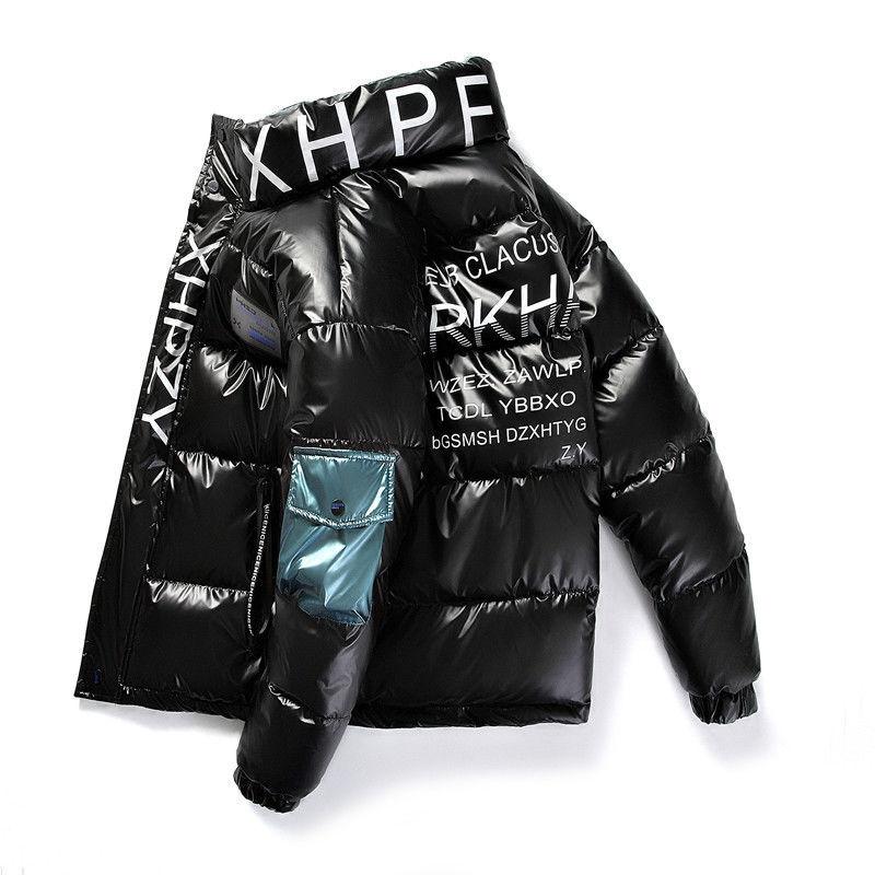 Men Winter Jacket Thick Warm Cotton Padded Coat Patchwork Hooded Parka