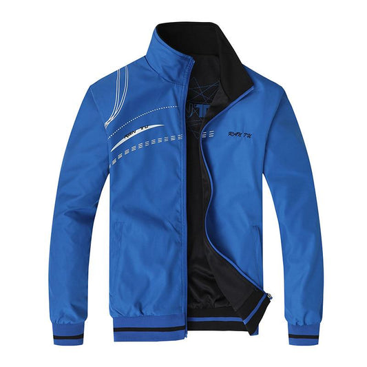 Men's Jacket Spring Autumn Sports Clothes Collar Sportswear Double Side Wear Coats Male Tracksuit